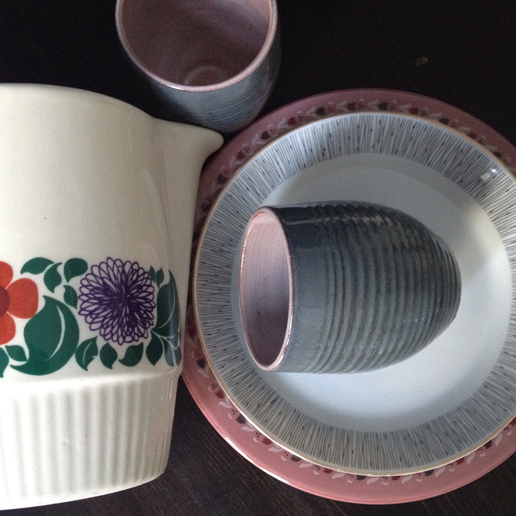 schönes keramik vom flohmarkt