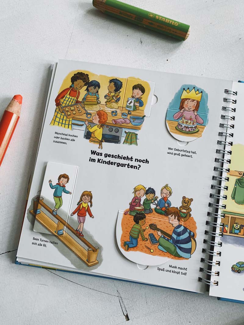 Im Kindergarten: Erklär mir die Welt! Klappenbuch für Kinder ab 2 Jahren